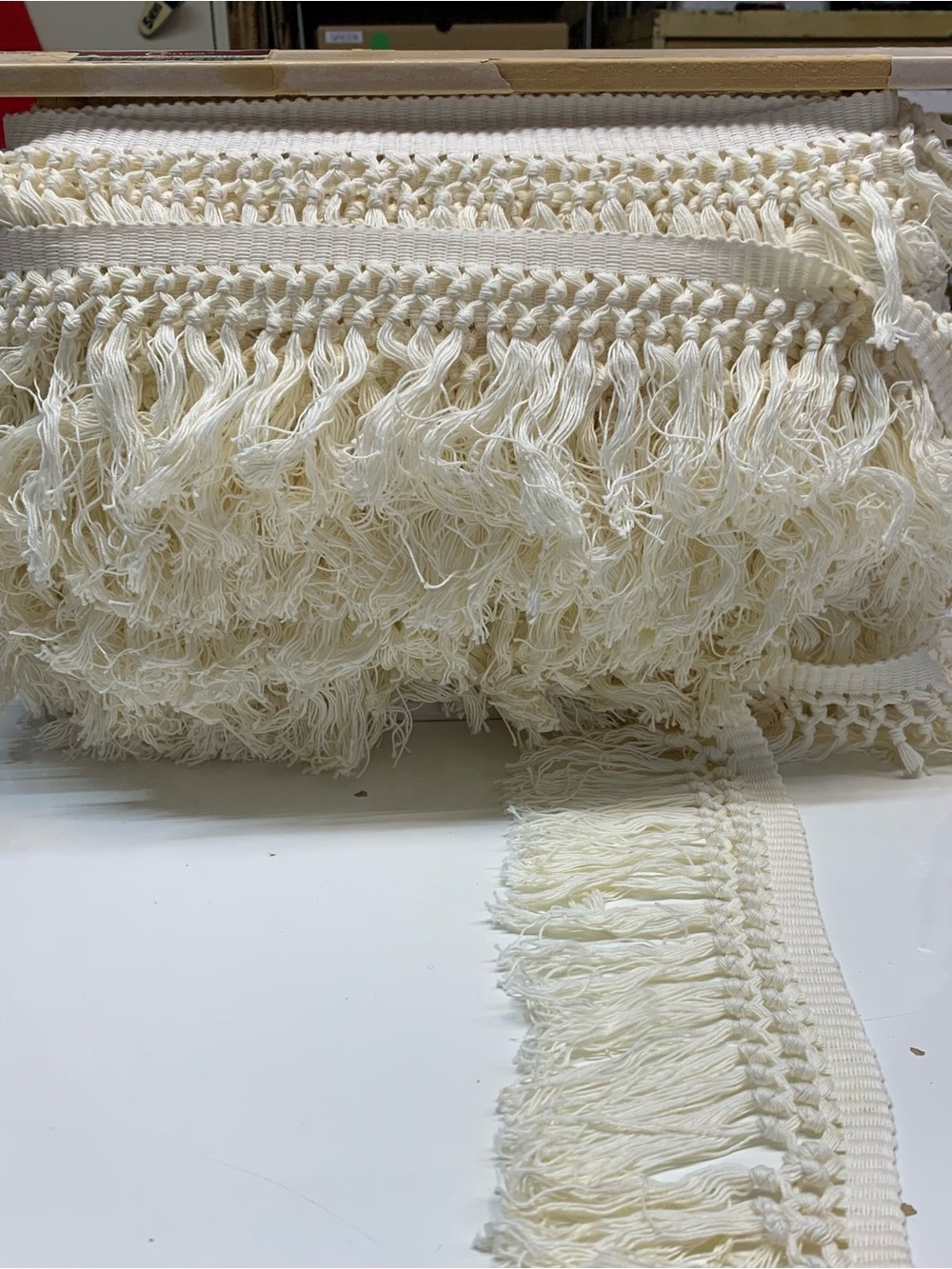 CONSO Fringe Trim 3-1/2” wide 35-Yard Bolt NOS 100% cotton upholstery curtain